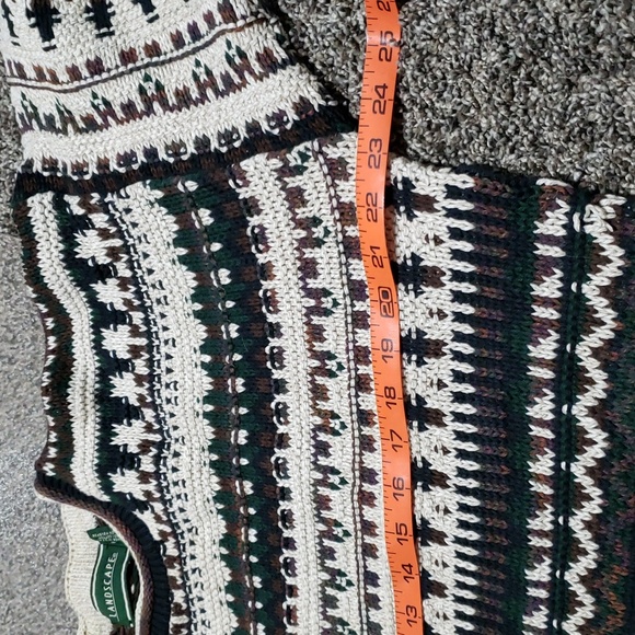 Vintage Landscape 100% Cotton Oversized Knit Sweater Men's Size Medium - Picture 8 of 14